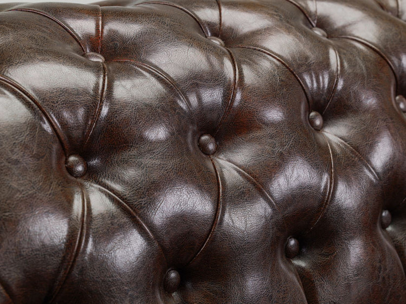 Chesterfield Sofa Antique Brown Large Corner