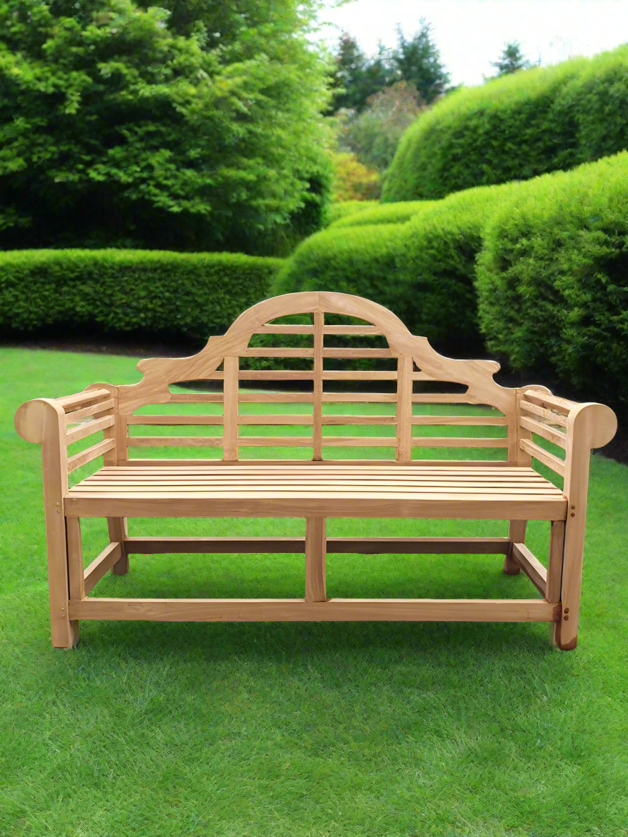 Teak Lutyen Bench 3 Seater Garden