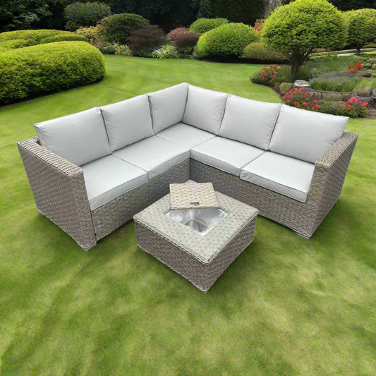 Napa Luxury Rattan Ice bucket Corner Garden Set Outdoor Patio Furniture