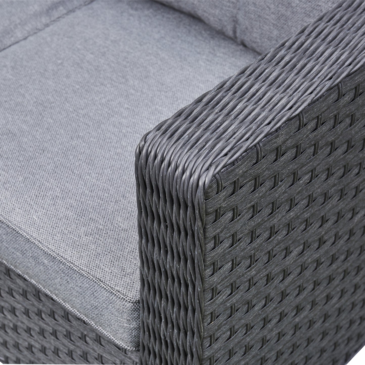 Luxury Malibu Rattan Ice bucket Corner Garden Set Outdoor Patio Furniture GREY