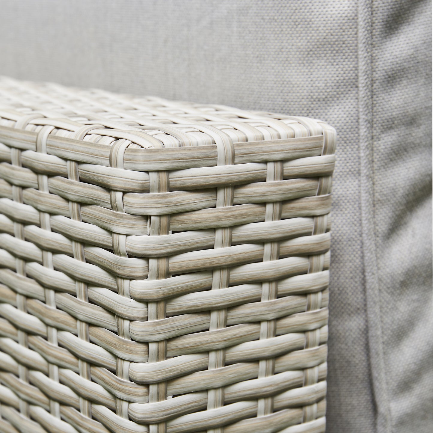 Arcadia Deluxe Rattan Firepit Corner Garden Set - Beige