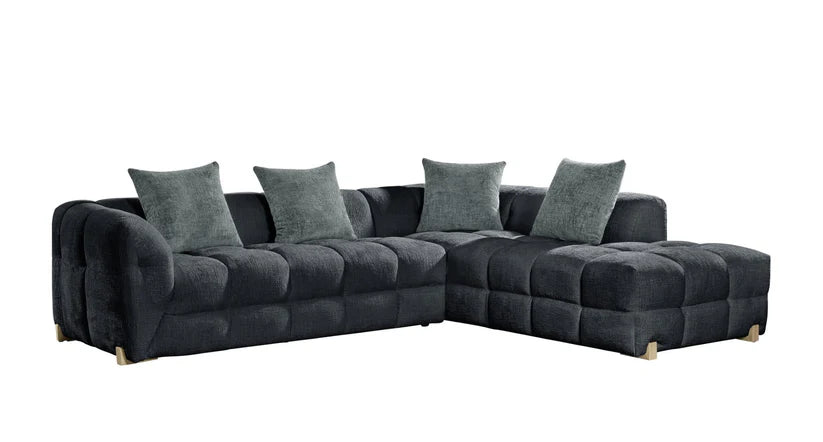 Lume Sofa L Shape Corner – Stylish Charcoal Comfort Seating