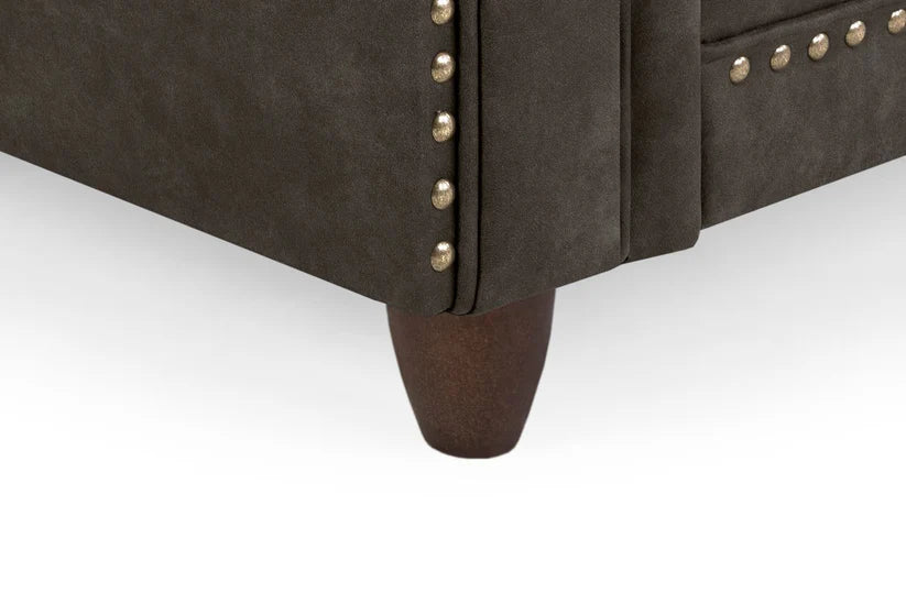 Tuxelle 1 Seater Sofa Armchair – Stylish Grey / Brown Comfort Seating