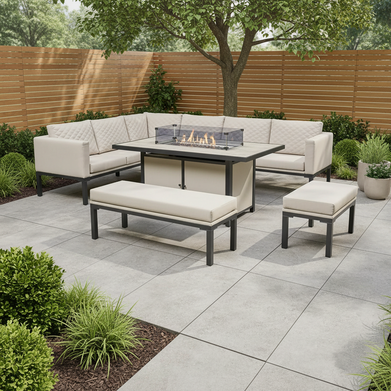 Rattan Garden Furniture With Firepit