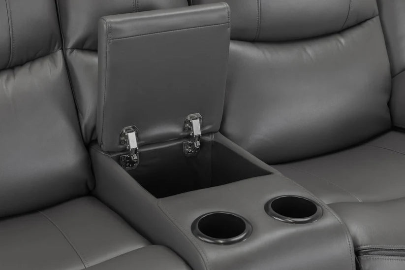 Flint 3+2 Seater Electric Recliner Sofa Set – Stylish Grey Leather Comfort Seating