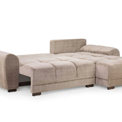 Osla Sofa L Shape Sofa Bed Corner – Stylish Mocha Comfort Seating