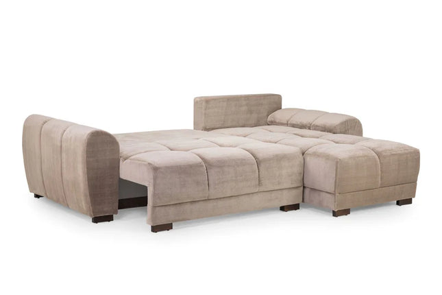Osla Sofa L Shape Sofa Bed Corner – Stylish Mocha Comfort Seating