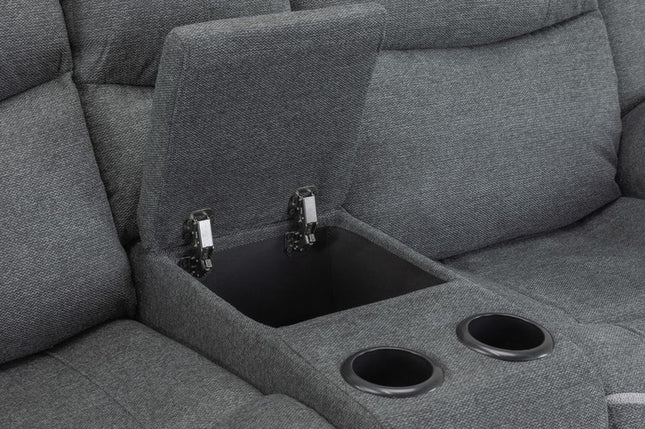 Flint 3+2 Seater Electric Recliner Sofa Set – Stylish Graphite Fabric Comfort Seating