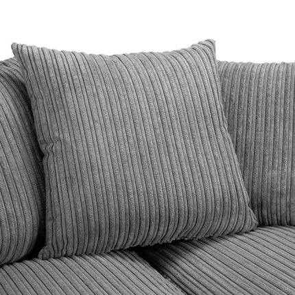 Pebble Jumbo Corded 3+2 Seater Sofa Set – Stylish Grey Comfort Seating