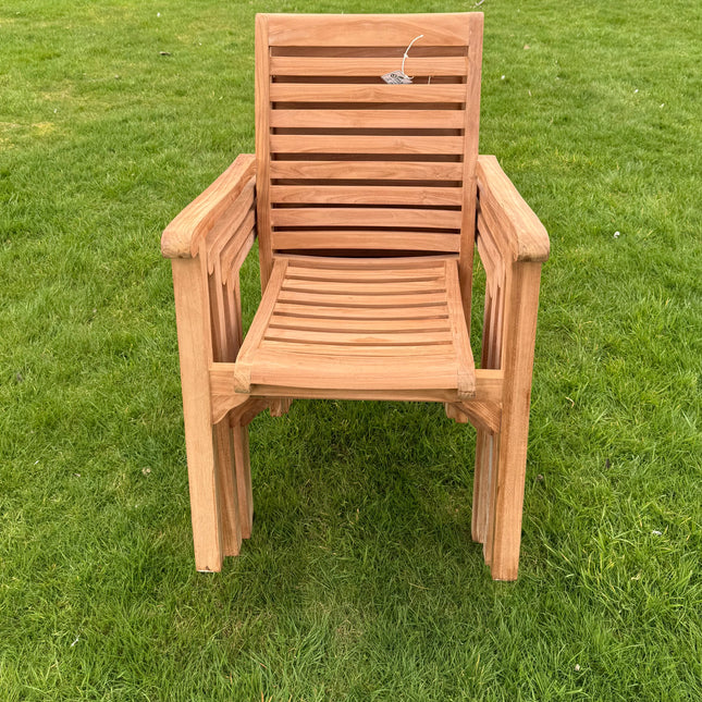 New Haven Teak Garden Stacking Chairs (4 Pack)