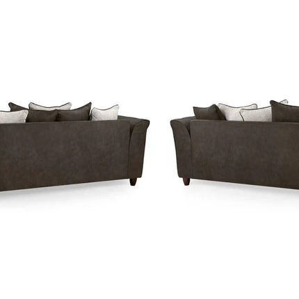Tuxelle 3+2 Sofa Set – Stylish Grey / Brown Comfort Seating