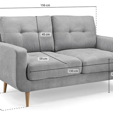Vera 2 Seater Sofa – Stylish Grey Comfort Seating