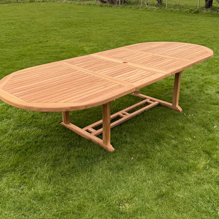 Teak Deluxe Garden Table 200cm - 300cm Dining Table 4CM Thick