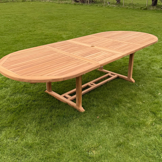 Teak Deluxe Garden Table 200cm - 300cm Dining Table 4CM Thick