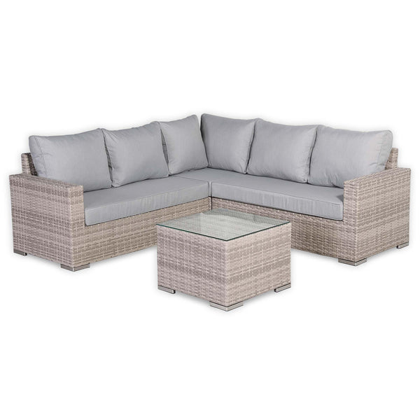 Ashford Rattan Garden Furniture Corner Sofa Set With Coffee Table - Left Hand