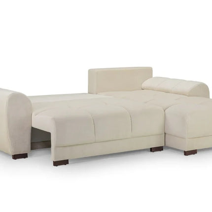 Osla Sofa L Shape Corner Sofa Bed – Stylish Cream Comfort Seating