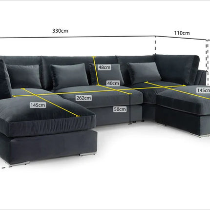 Cambrelle Sofa U Shape Corner – Stylish  Comfort Seating