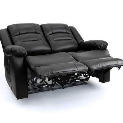 Lumo 2 Seater Electric Recliner Sofa – Stylish Black Leather Comfort Seating