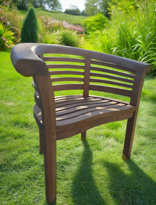 Teak Banana Chair Horizontal Single Extra Thick