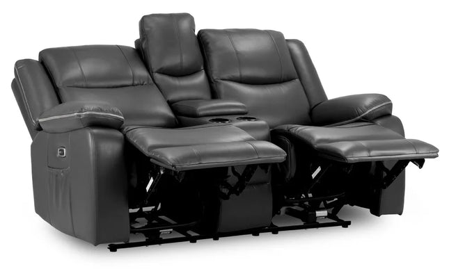 Flint 2 Seater Electric Recliner Sofa – Stylish Black Leather Comfort Seating