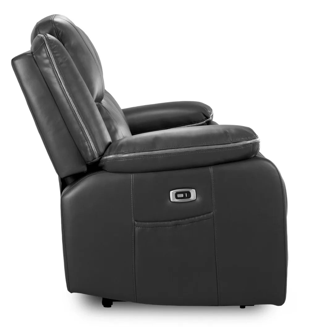 Flint 2 Seater Electric Recliner Sofa – Stylish Black Leather Comfort Seating