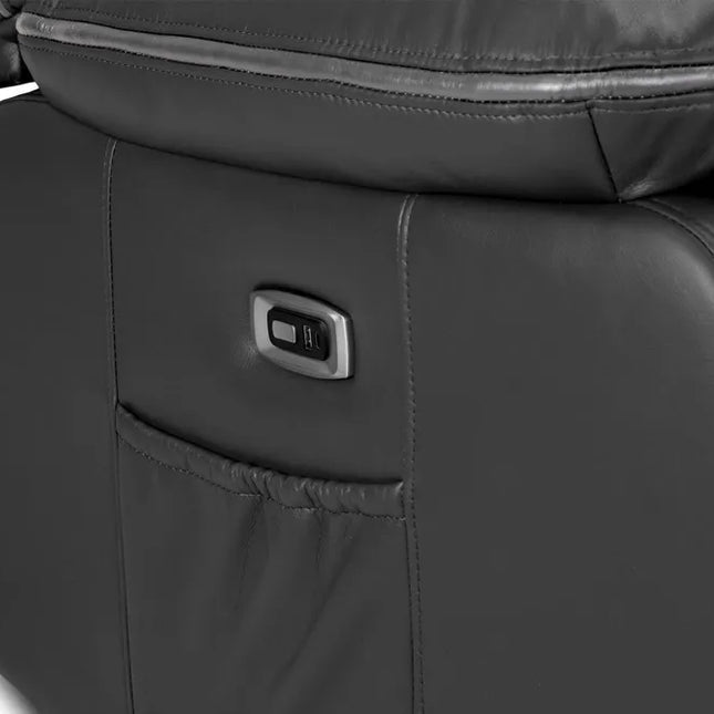 Flint 2 Seater Electric Recliner Sofa – Stylish Black Leather Comfort Seating