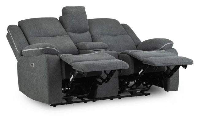 Flint 2 Seater Electric Recliner Sofa – Stylish Graphite Fabric Comfort Seating