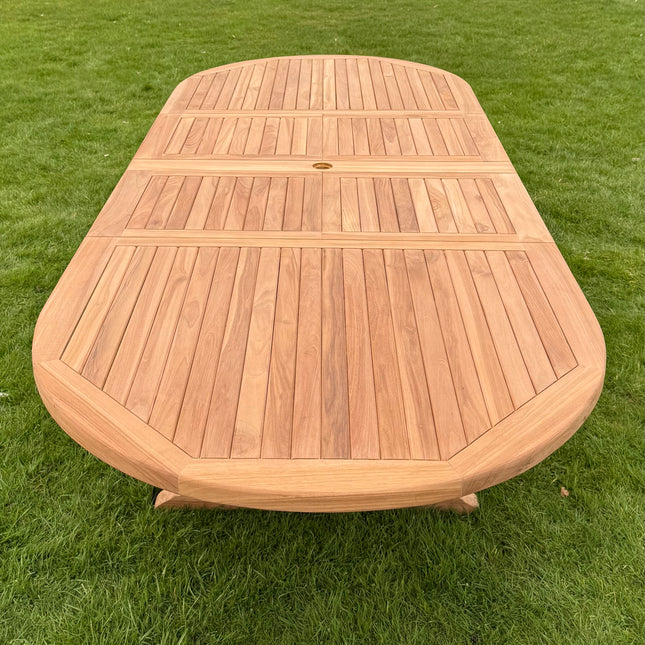 Teak Deluxe Garden Table 200cm - 300cm Dining Table 4CM Thick