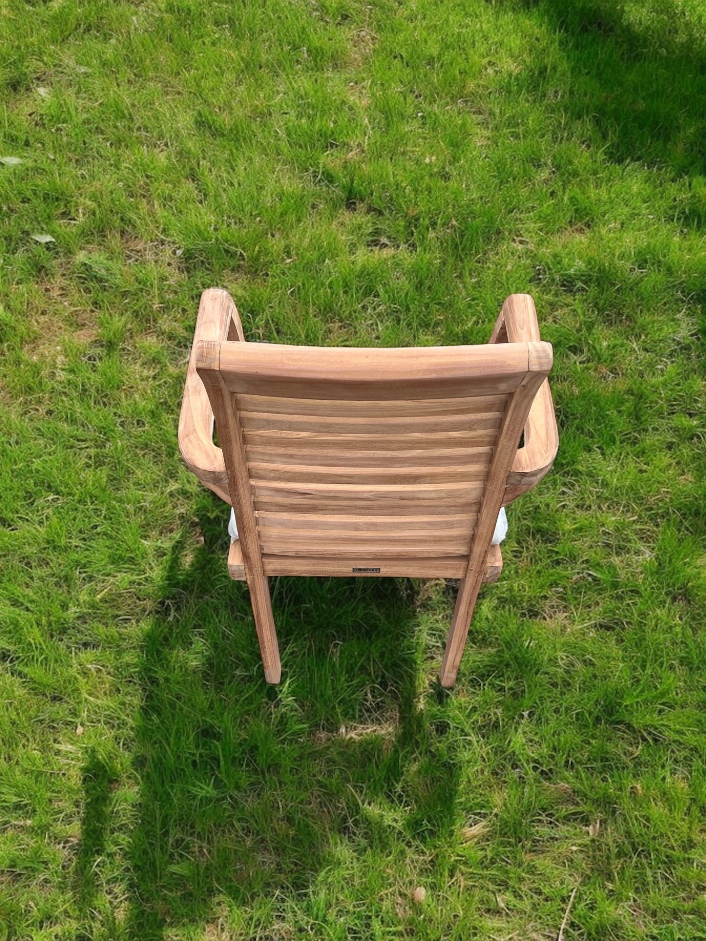 Western Teak Stacking Chair