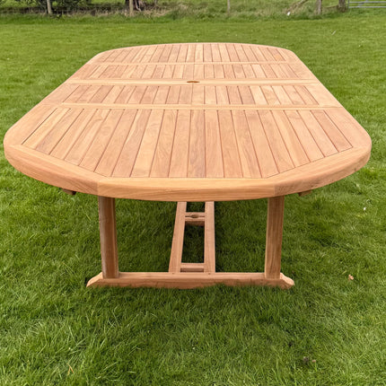 Teak Deluxe Garden Table 200cm - 300cm Dining Table 4CM Thick
