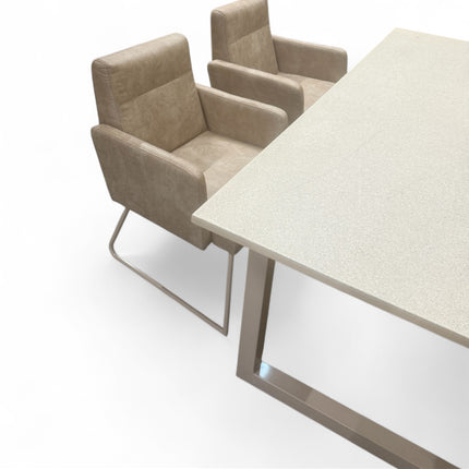Beige Indoor Dining Table and 4 Chairs Set – Modern 5-Piece Dining Furniture | RK Garden Furniture