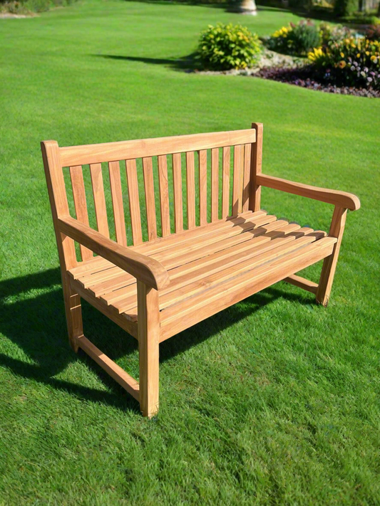 Kingston Teak Park Bench 120cm