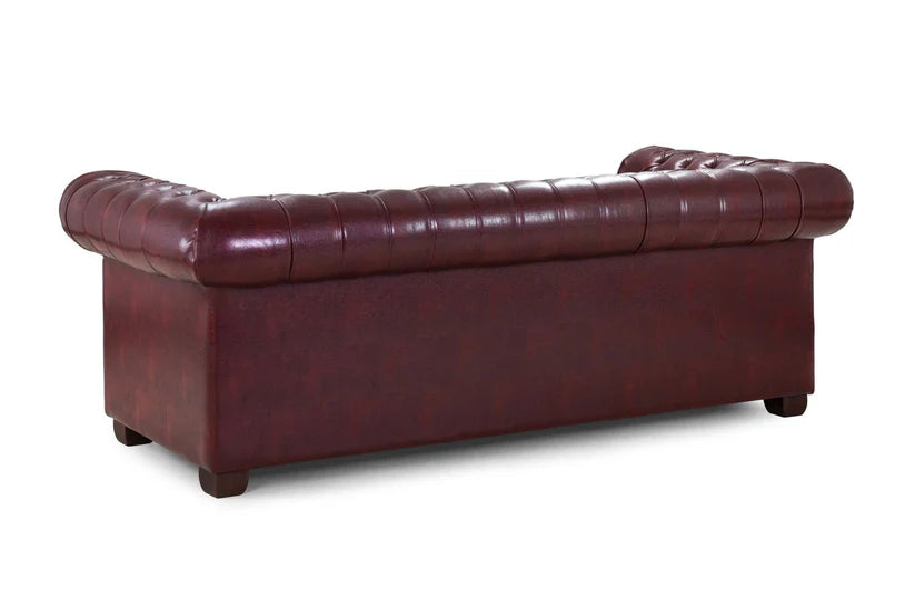 Chesterfield Sofa Red 3 Seater