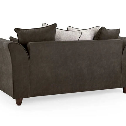 Tuxelle 2 Seater Sofa – Stylish Grey / Brown Comfort Seating