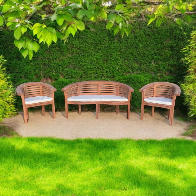 The Ultimate Teak Garden Bench Set Harmony Extra Thick (Deluxe) Horizon
