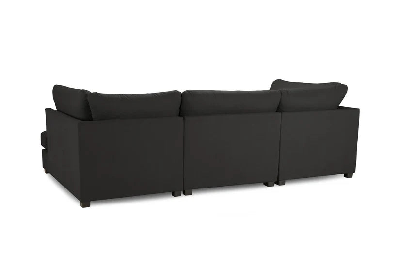 Chesbee Sofa U Shape Corner Sofa – Stylish Black Comfort Seating