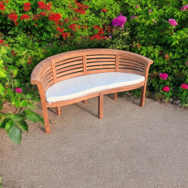 Teak Harmony Curved Horizon Bench 3 Seater Extra Thick