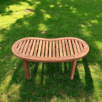 Teak Harmony Curved Garden Chair Set With Coffee Table Three Piece