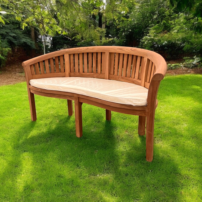 Teak Harmony Vertical Curved Bench 3 Seater