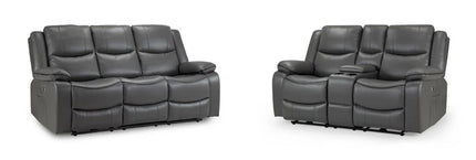 Flint 3+2 Seater Electric Recliner Sofa Set – Stylish Grey Leather Comfort Seating