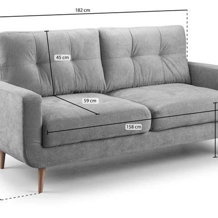 Vera 3 Seater Sofa – Stylish Grey Comfort Seating