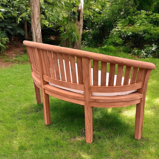 Teak Harmony Vertical Curved Bench 3 Seater