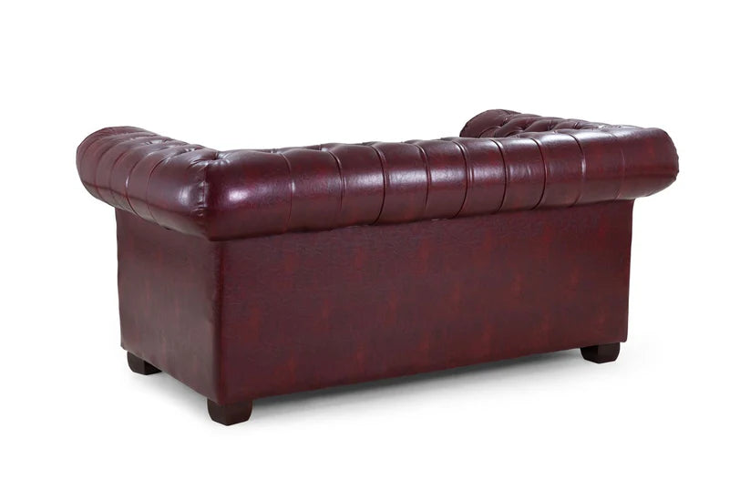 Chesterfield Sofa Red 2 Seater