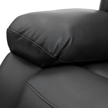 Lumo 3 Seater Electric Recliner Sofa – Stylish Black Leather Comfort Seating