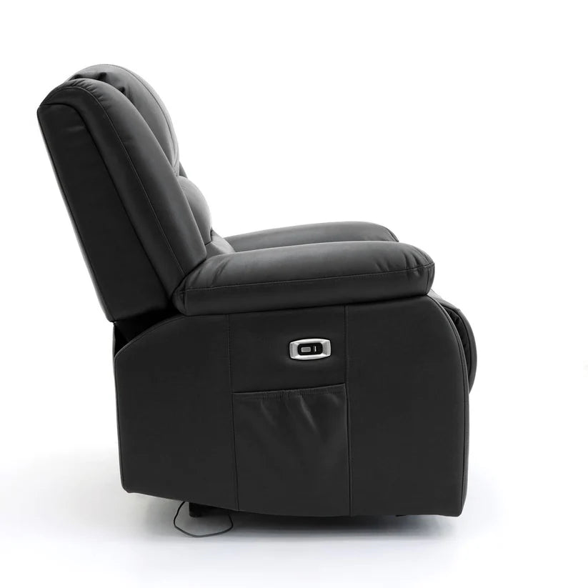 Lumo Armchair Electric Recliner Sofa – Stylish Black Leather Comfort Seating