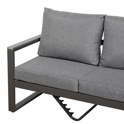 Arven Aluminium Garden Furniture Corner Sofa Set With Coffee Table - Right Hand