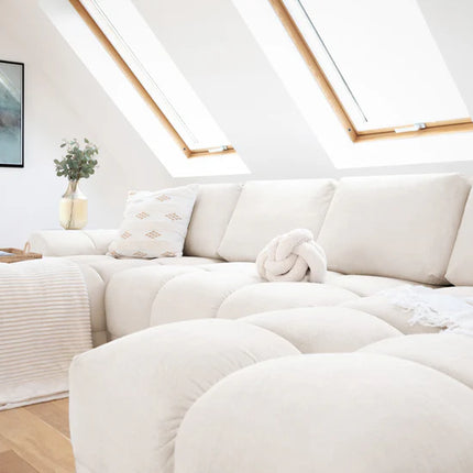 Osla Sofa Cream U Shape Corner – Stylish Cream Comfort Seating
