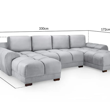Osla Sofa Grey U Shape Corner – Stylish Grey Comfort Seating