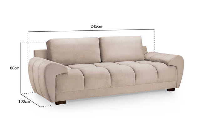 Osla 3 Seater Sofa – Stylish Mocha Comfort Seating