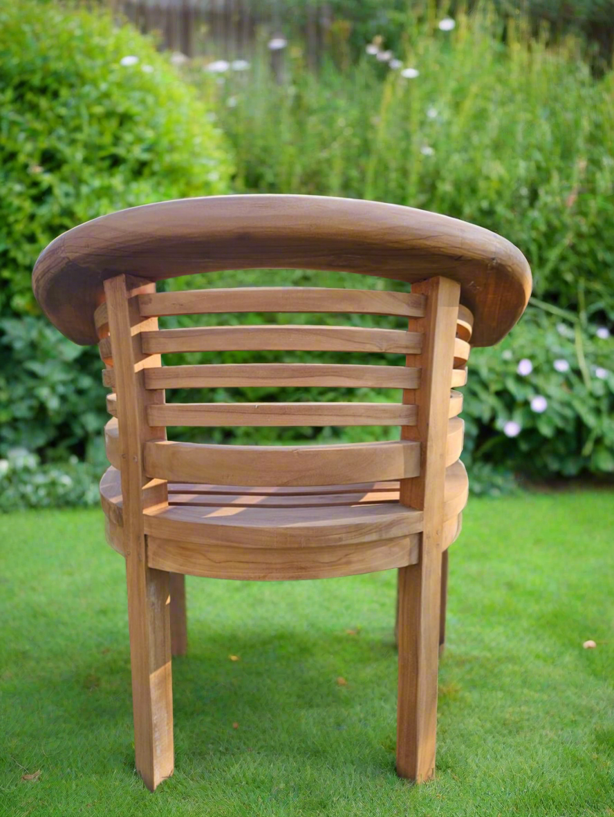 Teak Banana Chair Horizontal Single Extra Thick